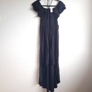 New EXPRESS black, high low, off-the-shoulder dress